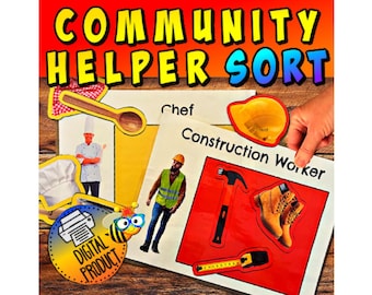 Community Helpers Sorting Activity | Community Helpers Theme | Occupation Printables | Community Helper Sorting | PreK Learning | Homeschool