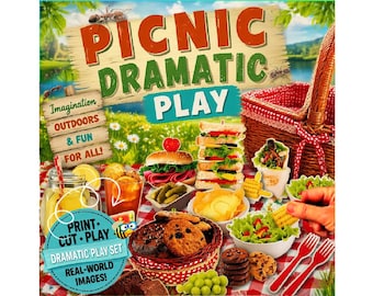 Picnic Dramatic Play | Printable | Digital Download | Pretend | Preschool | Printable Food | Homeschool | Summer Activity | Cutouts