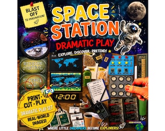 Rymdstationens dramalekset | Utskrivbart | Digital nedladdning | Astronautkontroll, Vetenskapslabb | Anslagstavlor