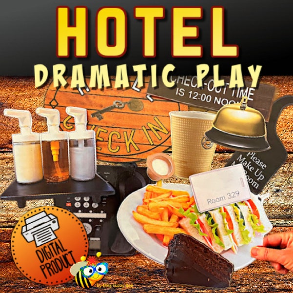 Dramatic Play Hotel | Pretend Play Hotel | Printable Play | Preschool Play | PreK  Play | Homeschool Play