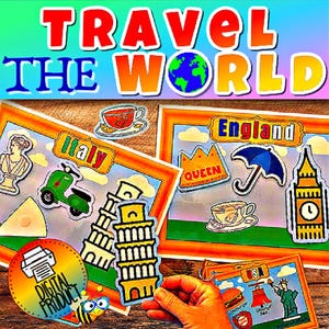 Around the World Activity | Countries Matching Activity | Sorting Customs  and Culture |  Printables | PreK Learning | Homeschool Activity