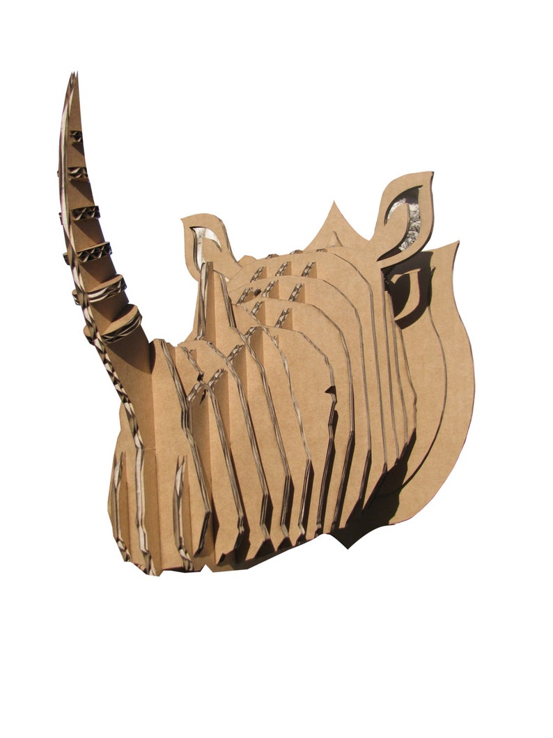 Elephant Rhino and Giraffe DIY 3D puzzle Minikit Africa Trophy