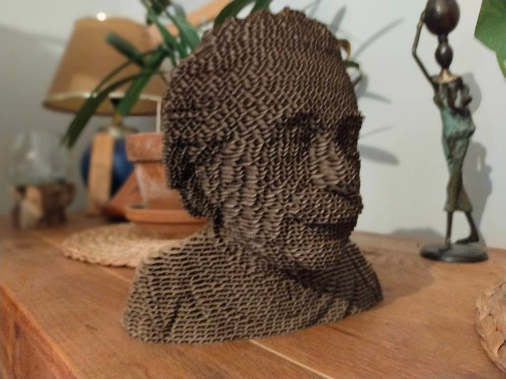 Albert Einstein Statue Carton Décoration d'intérieur Buste