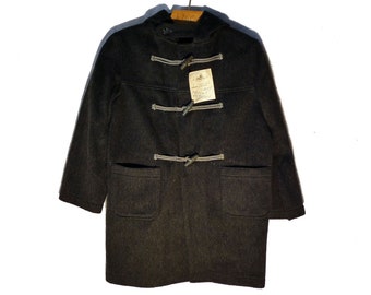 VINTAGE 50's / Vintage children's duffle coat / Winter coat / Wool duffle coat / new old stock / size 8 - 10 and 12 years / Magic'Puce