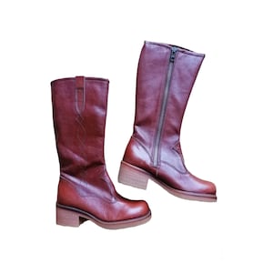 New vintage children's boots Size 30 Unisex - 50s/60s / VINTAGE 50's / Retro boots made in France / new old stock / Magic'Puce