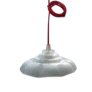 Old pendant light, glass lampshade, vintage light fixture / Vintage lamp / Magic&#39;Puce