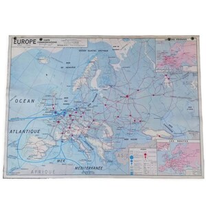 Vecchia mappa MDI dell'Europa // Mappa della scuola poster vintage Europa Poster edizione MDI / Magic'Puce / Europa / Mappa della vecchia scuola