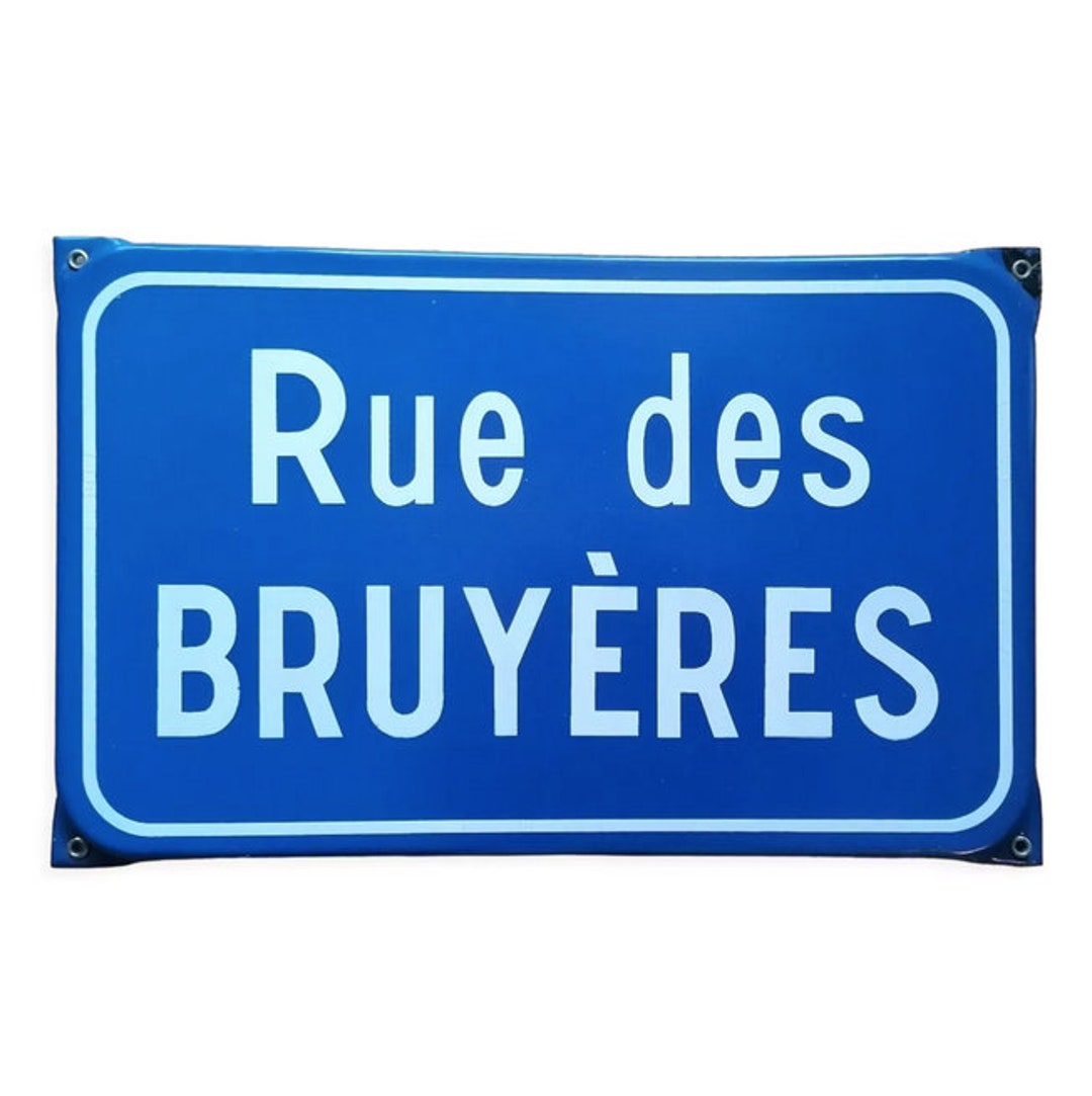 Ancienne Plaque émaillée Bombée Numéro De Rue N°8 - Décor Vintage Pour Intérieur Ou Extérieur