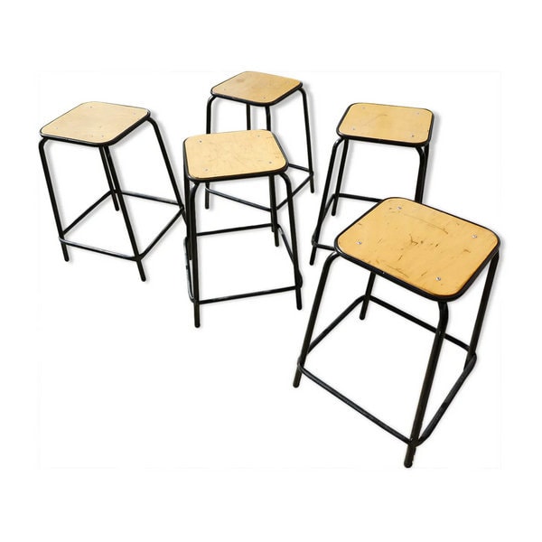 lot De 5 tabourets Noirs