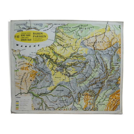 古地図 Colin Varon パリ盆地 パリ N102 / 古地図 フランス - パリ