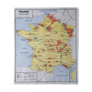 Educational poster Rossignol: France industries and energies / Original poster France MDI / Magic'Puce