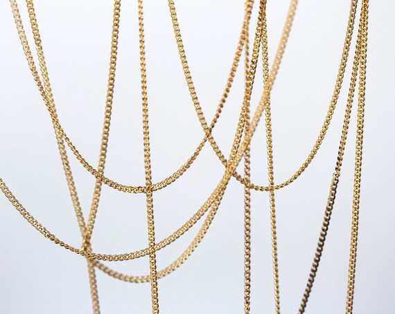 1528 Golden chain 1.1x1.3 mm Chain plated gold Jewelry findings Golden necklace Gold chain Necklace supplies Metal jewelry findings 1 m