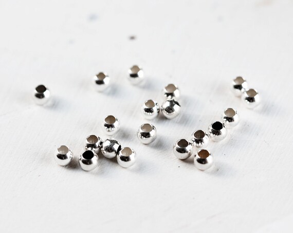 3mm 20 Italian Sterling Silver Separators Rondelle Spacer Beads