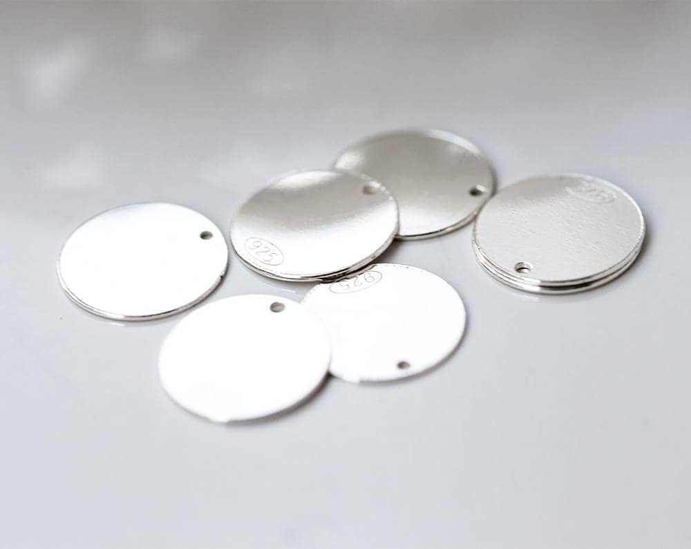 2650 Sterling silver stamping blanks 14mm / 0.55 Metal Etsy