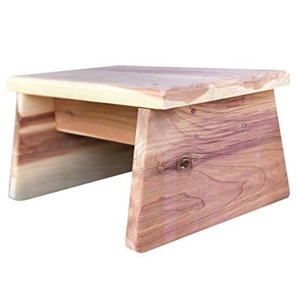 Hand Crafted ALL Cedar Wood Step Stool Amish Made in USA