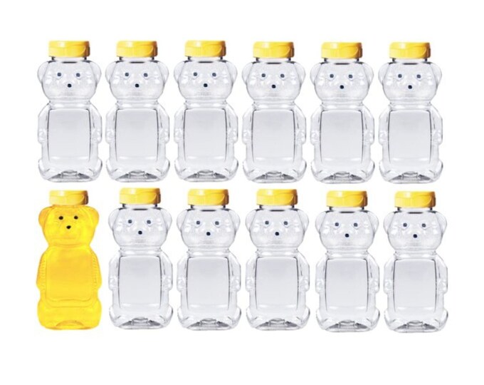 2oz. Bears Honey Containers Packs Bottles for Honey Plastic Etsy