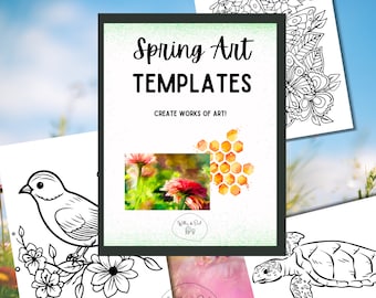 Plantillas de arte de primavera / Arte para la educación en casa