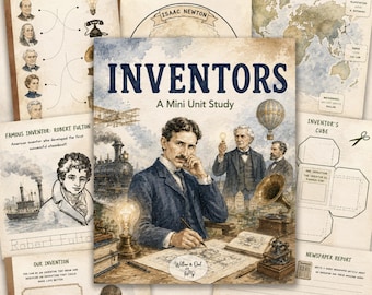 Inventors and Inventions Unit Study | STEM Homeschool Printable | Famous Inventors Biography Study | Interactive PDF