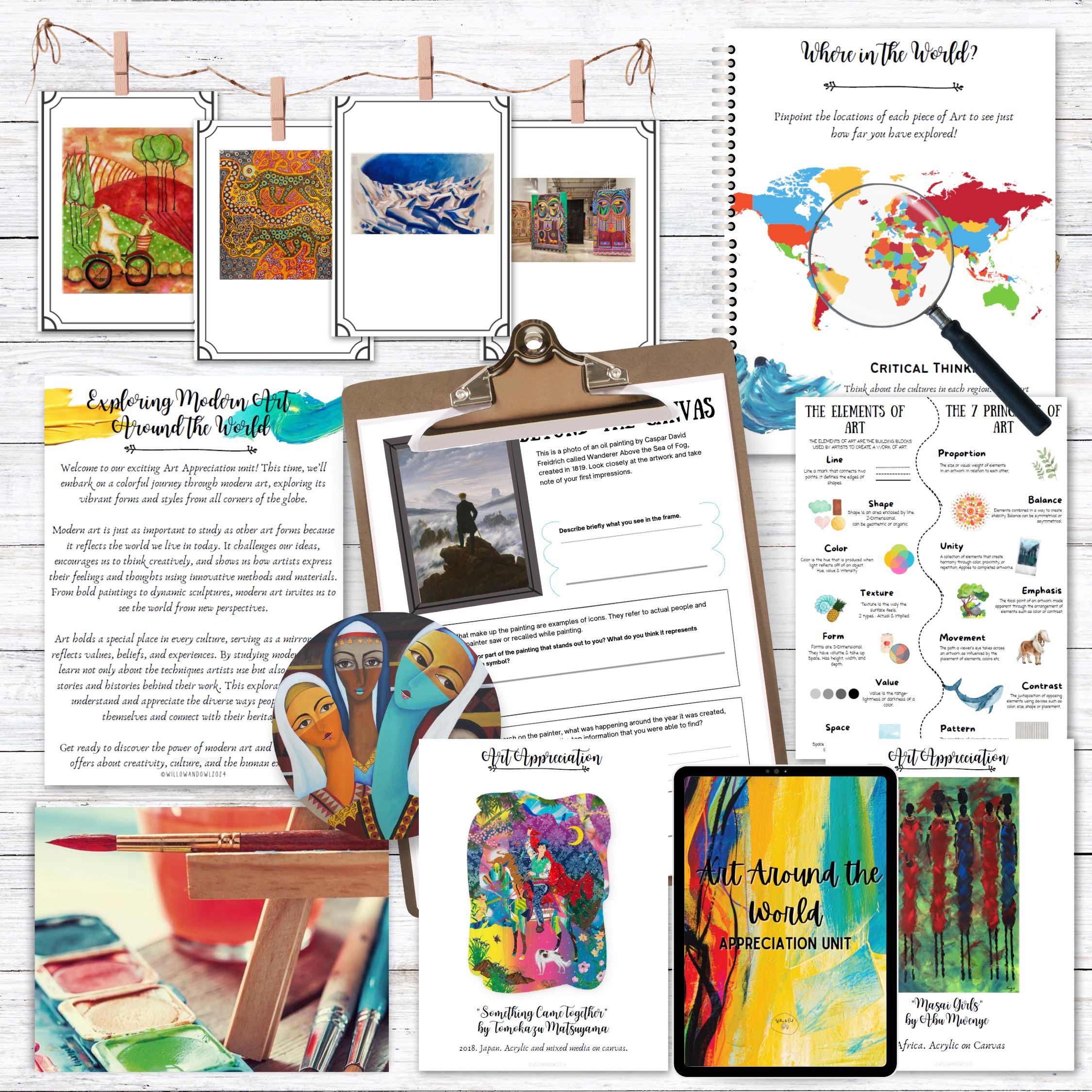 Modern Art Around the World Appreciation Unit | Homeschool Art Unit ...