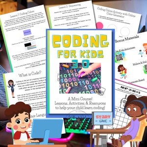 Coding for Kids Mini Course 3.0 with Lessons, Activities, & Internet Safety