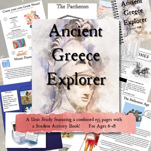 Ancient Greece Explorer Unit Study with Student Activity Book image 2