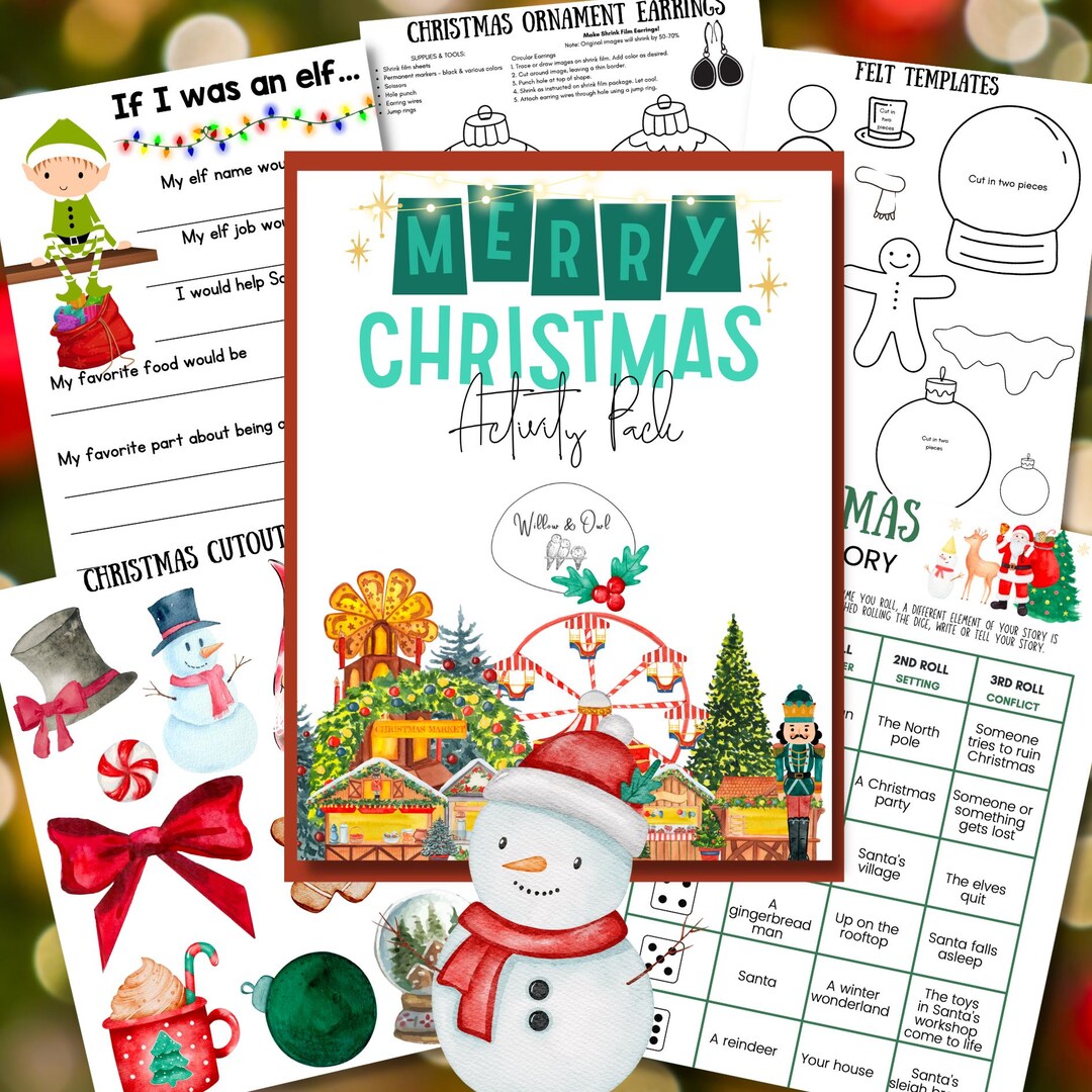 Christmas Activity Pack | Holiday Fun for Kids - Etsy