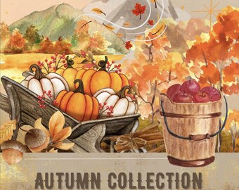 Colección de estudio de unidades de otoño para educación en el hogar / Actividades de otoño con calabazas, manzanas, peregrinos y mucho más.