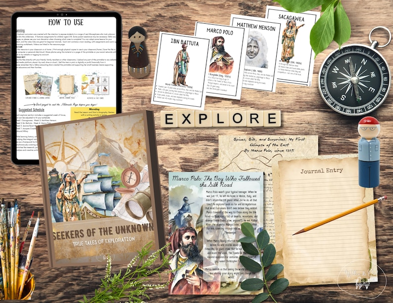 Seekers of the Unknown: True Tales of Exploration Unit Study| Printable ...
