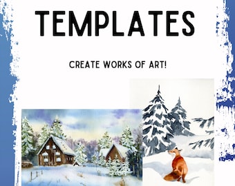 Plantillas de arte invernal: para niños artistas y para la educación en casa