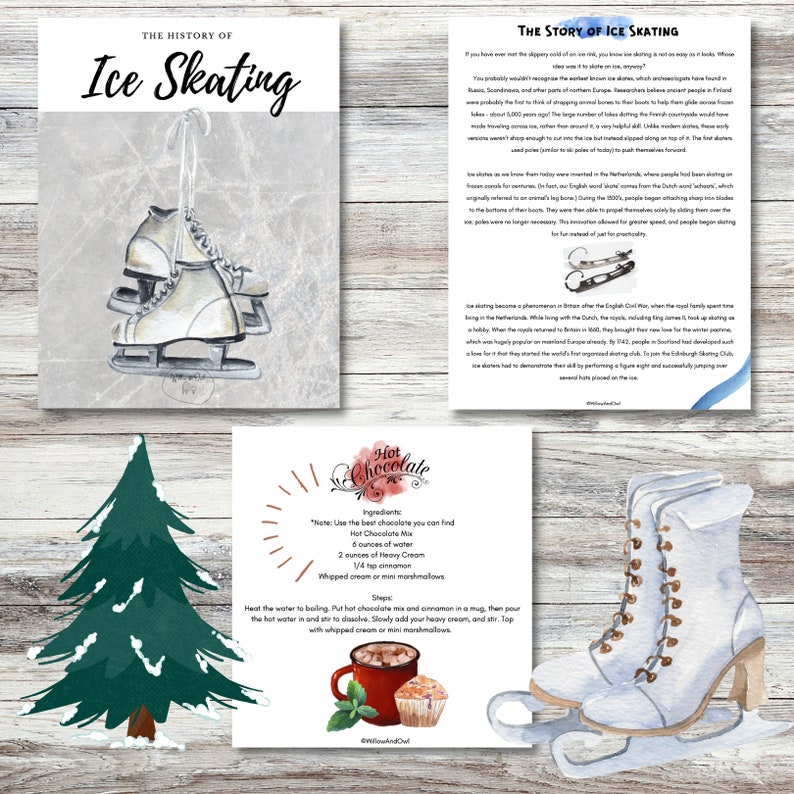 The History of Ice Skating A Mini Unit Study Etsy