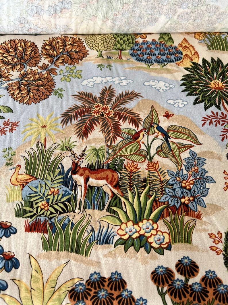 10 yards cotton Bloomcraft fabric jungle theme boho