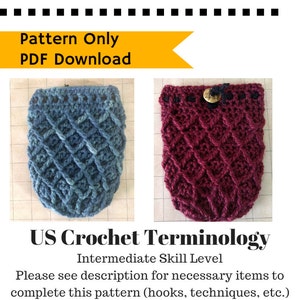 PATTERN: Dice Bag Dragon Egg, crochet pattern drawstring bag, crochet tutorial, RPG dice bag instructions, roleplaying bag, intermediate image 3