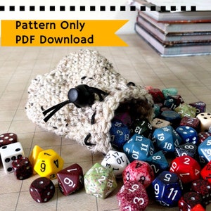 PATTERN: Testicle Dice ball Bag, mature crochet pattern drawstring bag sack, crochet tutorial, instructions, roleplaying bag, easy US terms image 4