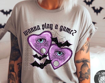 Wanna play a game? Halloween ouija bats Png File