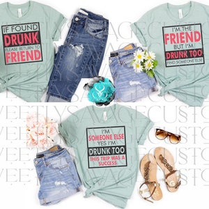 If Found Drunk - Drunk Friend Bundle PNG, Sublimation, DTF, DTG