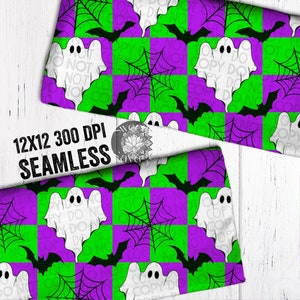 Under cover Halloween Ghost checkered Seamless