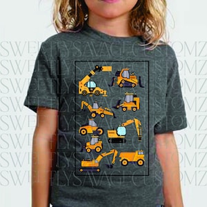 Excavator Vehicles Toy trucks Digital Image PNG, Sublimation, DTF, DTG