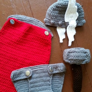 Handmade Thor baby set