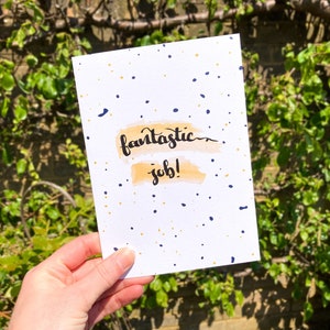 Gefeliciteerdkaart fantastisch werk · goed gedaan kaart · kalligrafie gefeliciteerd kaart · kaart geslaagd voor examens