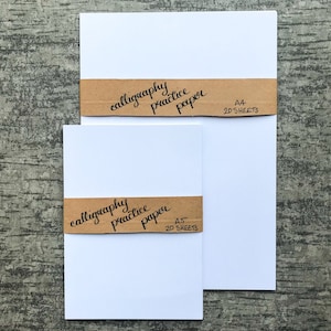 Kalligraphie-Papier – blanko A5/A4-Papier für Kalligraphie · Pinsel Kalligraphie Übungs-Papier · glattes hochwertiges Papier