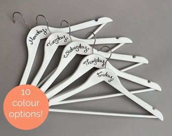 Days of the Week Hangers Wooden Outfit Planning Clothes | Etsy