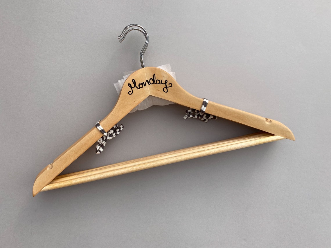 Days of the Week Hangers Wooden Outfit Planning Clothes - Etsy