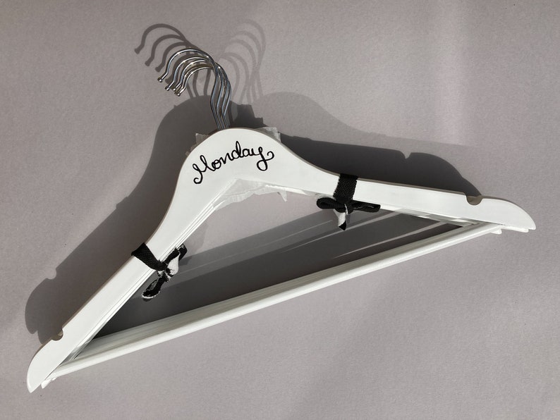 Wooden Weekday Hangers Days of the Week Clothes Hangers Set - Etsy