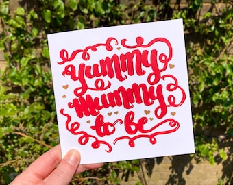 Tarjeta "Futura Mamá Deliciosa": tarjeta de felicitación por el embarazo, tarjeta para el Día de la Madre Embarazada, tarjeta para la futura mamá