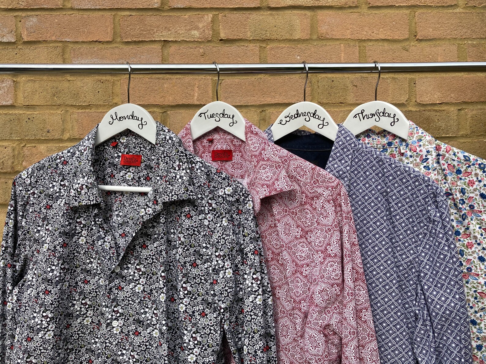 Wooden Weekday Hangers Days of the Week Clothes Hangers Set - Etsy