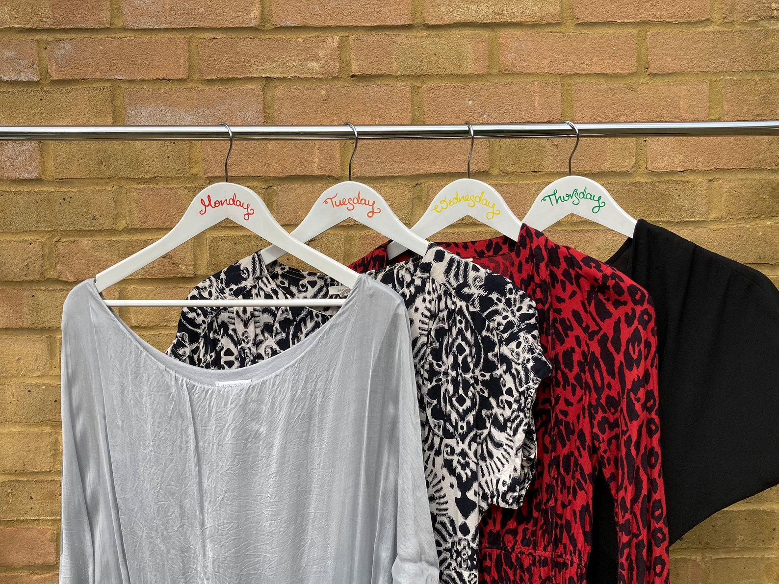 Wooden Weekday Hangers Days of the Week Clothes Hangers Set - Etsy