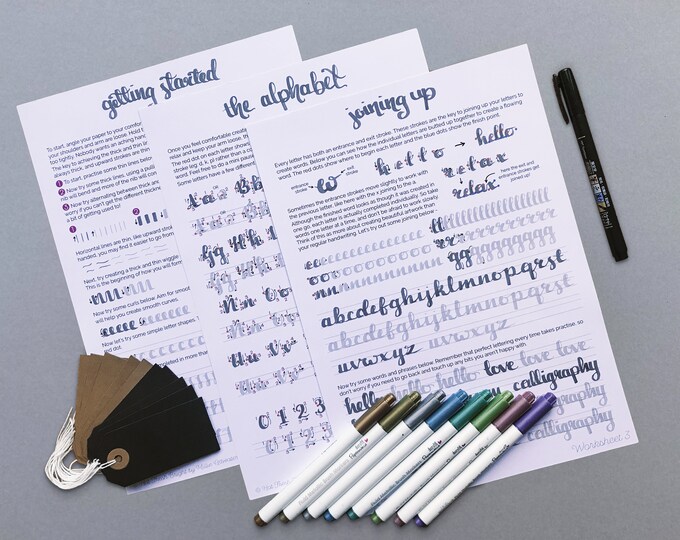 Bouncy Brush Lettering Lowercase Alphabet & Drills for Large Etsy Canada