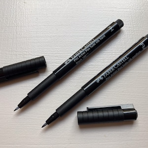 Faber-Castell PITT artist Fudenosuke Pens – hard tip / medium tip fude pen · artist drawing pens · calligraphy lettering pens