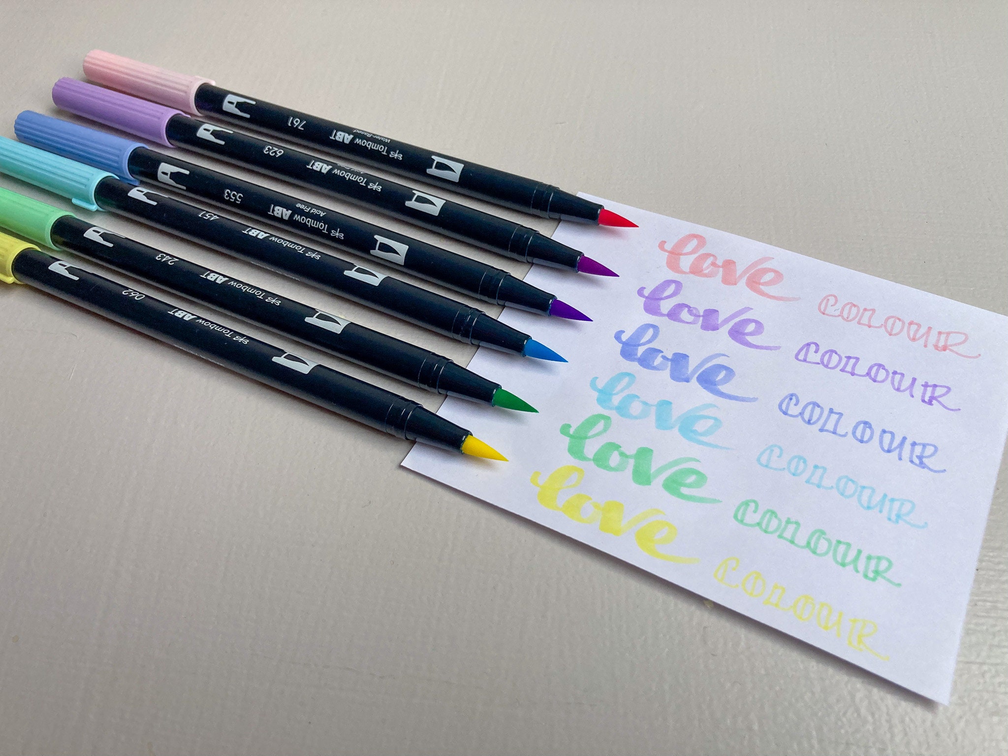 Tombow Pastel Colours ABT Dual Brush Pens Bundle Pack of 6 or 12 Pastel  Brush Pens Pastel Stationery Pastel Calligraphy Pens -  Denmark