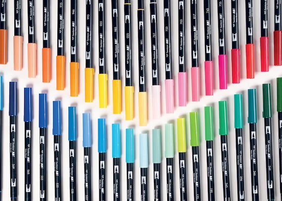 Tombow ABT Dual Brush Pens Colour Lettering Pens Bujo Pens Tombow Calligraphy  Pens Brush Tip Pens 70 Different Colours Available 